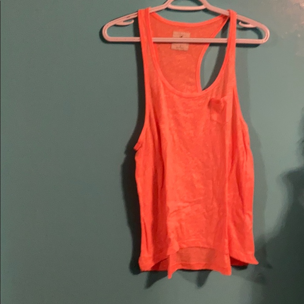 Bright orange tank